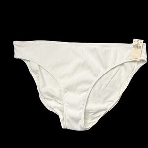Aerie Classic White Bikini Bottom L NWT